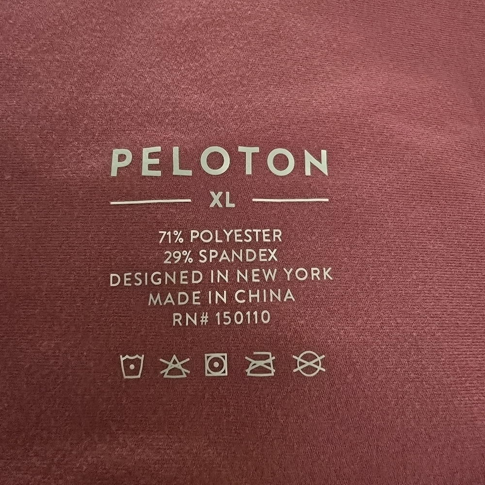 Peloton High Rise Ankle Leggings Size XL Pink Cross Over Waist Athletic Pant - Picture 9 of 9